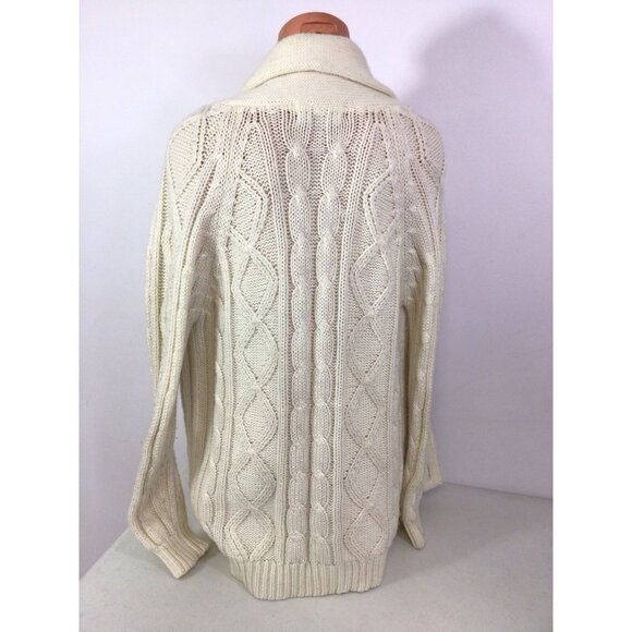Vintage Irish Fisherman Cardigan Sweater Womens Large - Picture 4 of 7